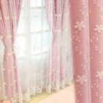 ผ้าม่านหน้าต่าง ม่านกันแดด 2 ชั้น ลายดอกไม้ ม่านตาไก่ สำเร็จรูป พร้อมส่ง