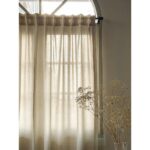 ผ้าม่านซ่อนหูผ้าม่านหน้าต่าง  ผ้าฝ้ายสไตล์มินิมอล พร้อมสายรวบ ขนาด กว้าง 150 ยาว 200 cm